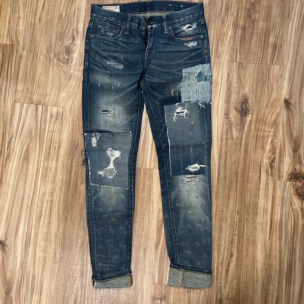 Polo Ralph Lauren Jeans Skinny Tompkins Patchwork